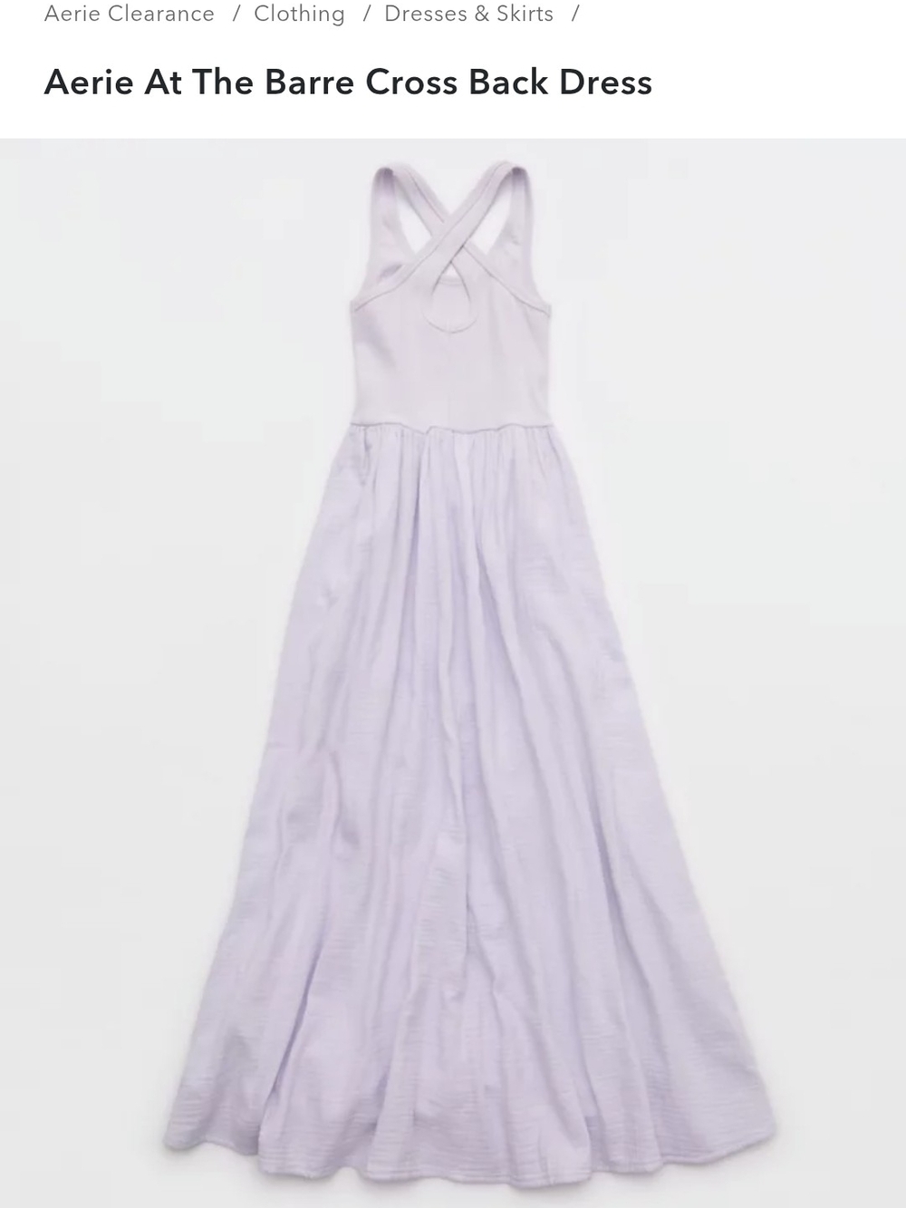 Aerie Cross Back Lavender Maxi Dress - Picture 5 of 5
